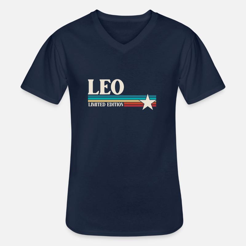 Sternzeichen Löwe - Männer-T-Shirt mit V-Ausschnitt - Navy