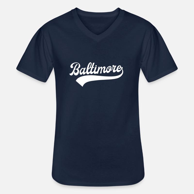 Baltimore - Männer-T-Shirt mit V-Ausschnitt - Navy