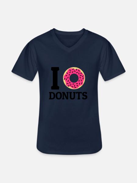 I love donuts - Männer-T-Shirt mit V-Ausschnitt - Navy