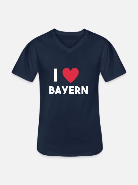 ich liebe Bayern - Männer-T-Shirt mit V-Ausschnitt - Navy