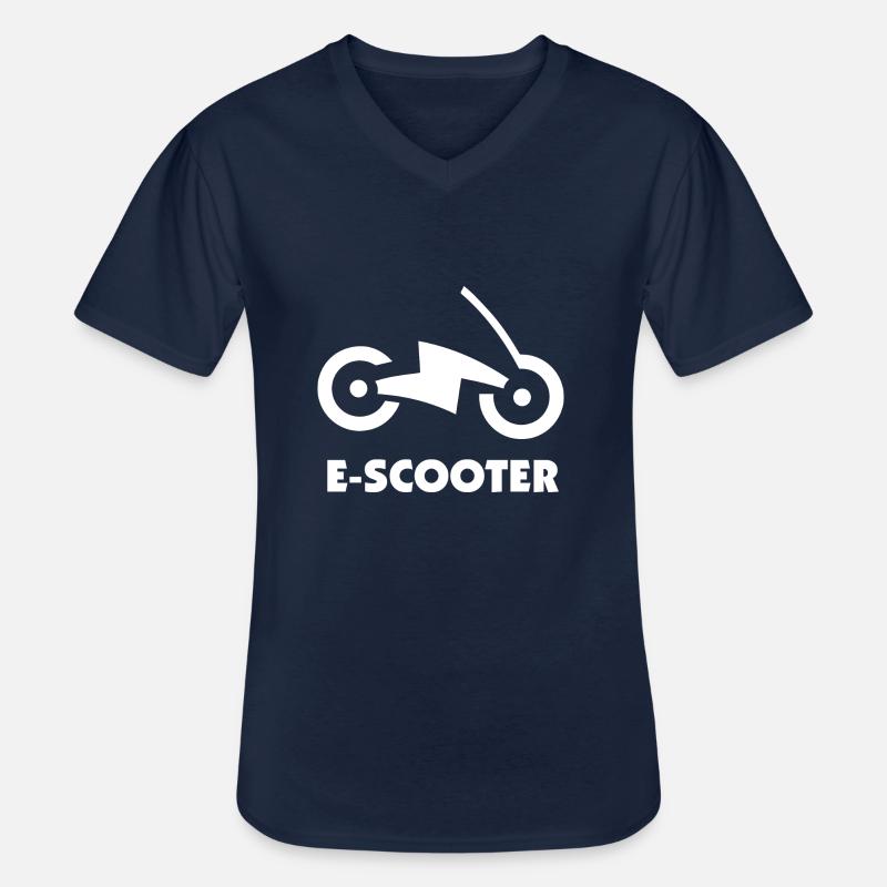 E-Scooter E-Roller Scooter - Männer-T-Shirt mit V-Ausschnitt - Navy