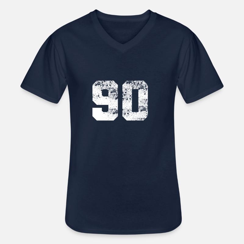 TEAM 90 - Männer-T-Shirt mit V-Ausschnitt - Navy