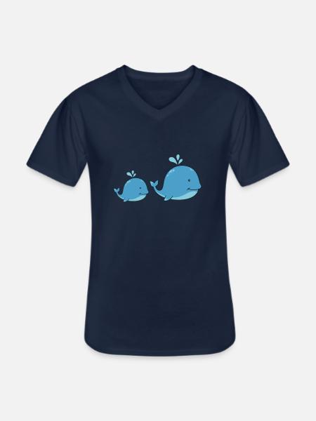 süsser wale - Männer-T-Shirt mit V-Ausschnitt - Navy