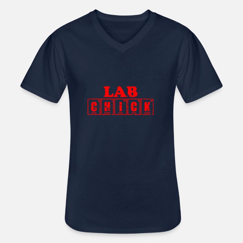 chem. Elemente - Männer-T-Shirt mit V-Ausschnitt - Navy