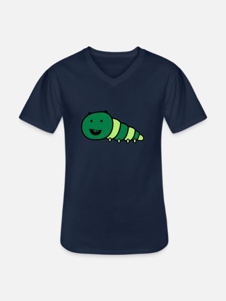 lustige_raupe - Men's V-Neck T-Shirt - navy