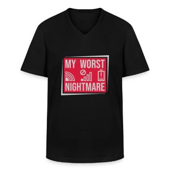 Protéger mon pire cauchemar - T-shirt col V Homme - noir - Devant - AI Model Male 178 dark (178cm)