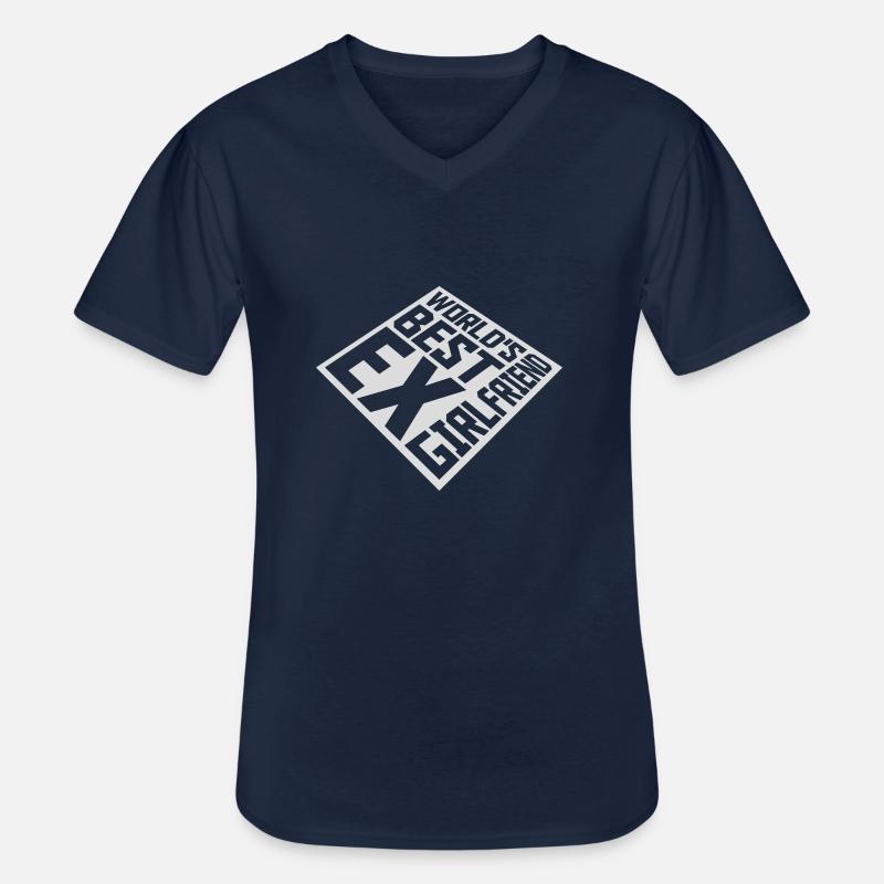 worlds best ex girlfriend - Männer-T-Shirt mit V-Ausschnitt - Navy