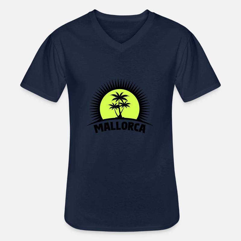 mallorca - Männer-T-Shirt mit V-Ausschnitt - Navy