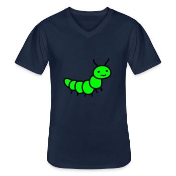 chenille - T-shirt col V Homme - marine - Devant - AI Model Male 178 dark (178cm)