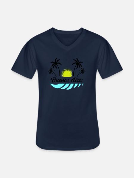 Buenos Aires - Men's V-Neck T-Shirt - navy