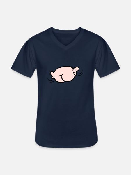 Arsch mit Ohren - Männer-T-Shirt mit V-Ausschnitt - Navy