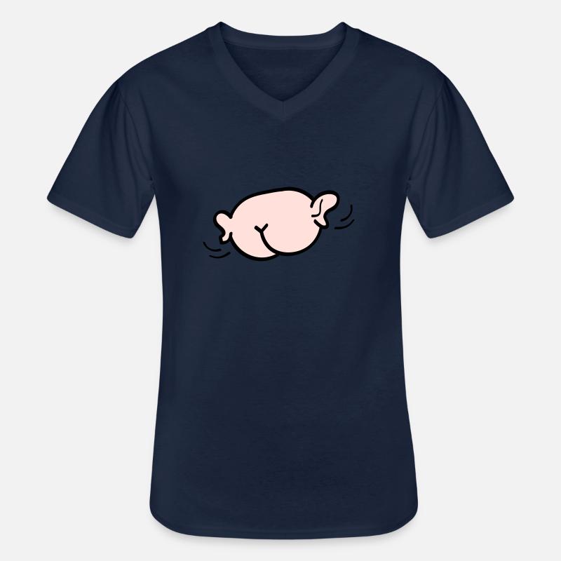 Arsch mit Ohren - Männer-T-Shirt mit V-Ausschnitt - Navy
