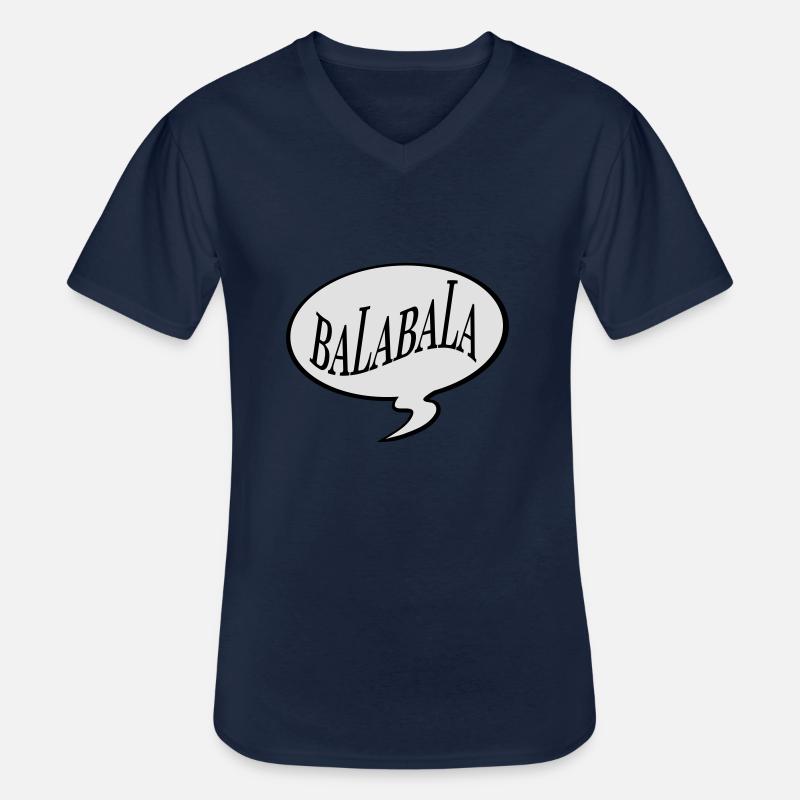 bla bla bla bala bala - Männer-T-Shirt mit V-Ausschnitt - Navy