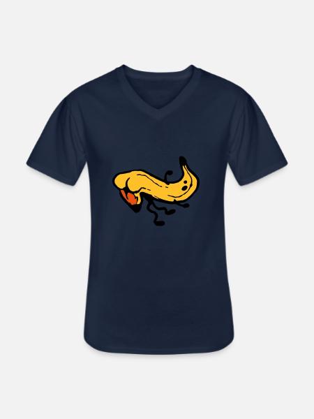 Banana Butt - Men's V-Neck T-Shirt - navy