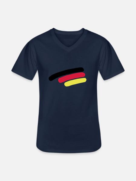 Germany flag - Men's V-Neck T-Shirt - navy