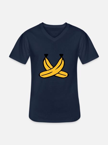 Banane - Männer-T-Shirt mit V-Ausschnitt - Navy