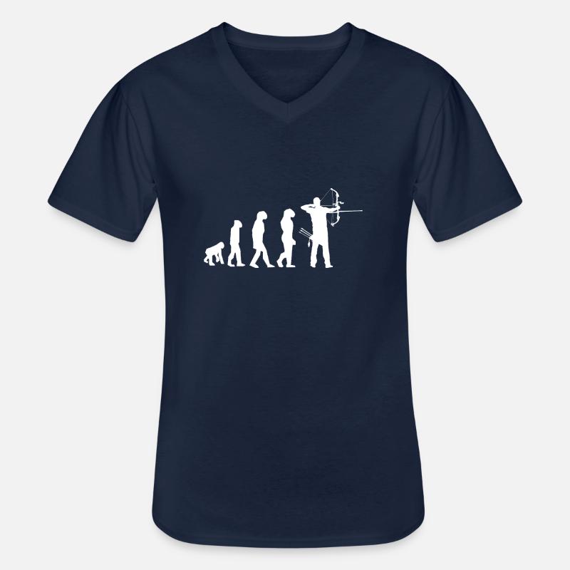 Evolutionsbogen - Männer-T-Shirt mit V-Ausschnitt - Navy