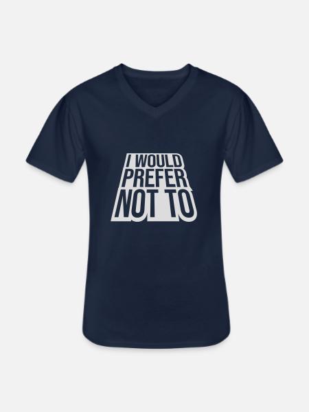 I prefer not to - Men's V-Neck T-Shirt - navy