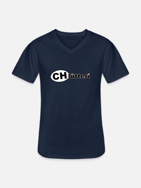CHlütteri - Men's V-Neck T-Shirt - navy