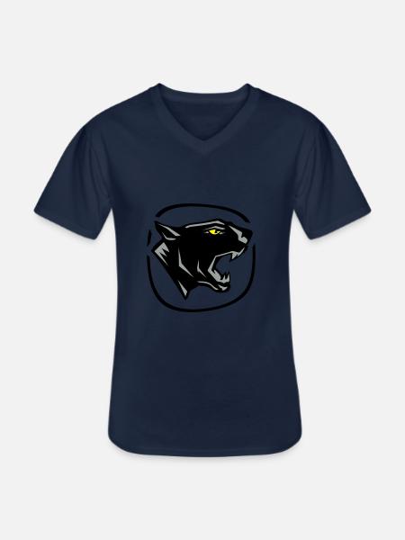 panther - Men's V-Neck T-Shirt - navy