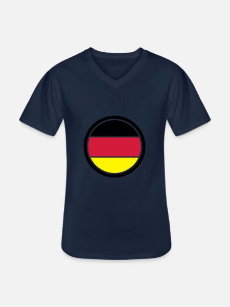 Germany Emblem - Men's V-Neck T-Shirt - navy