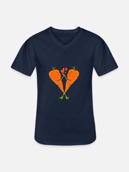 Carrots In Love - Men's V-Neck T-Shirt - navy