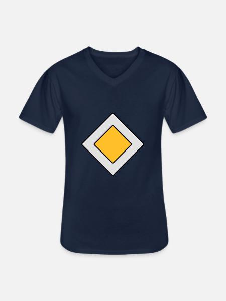 Vorfahrtsschild - Männer-T-Shirt mit V-Ausschnitt - Navy