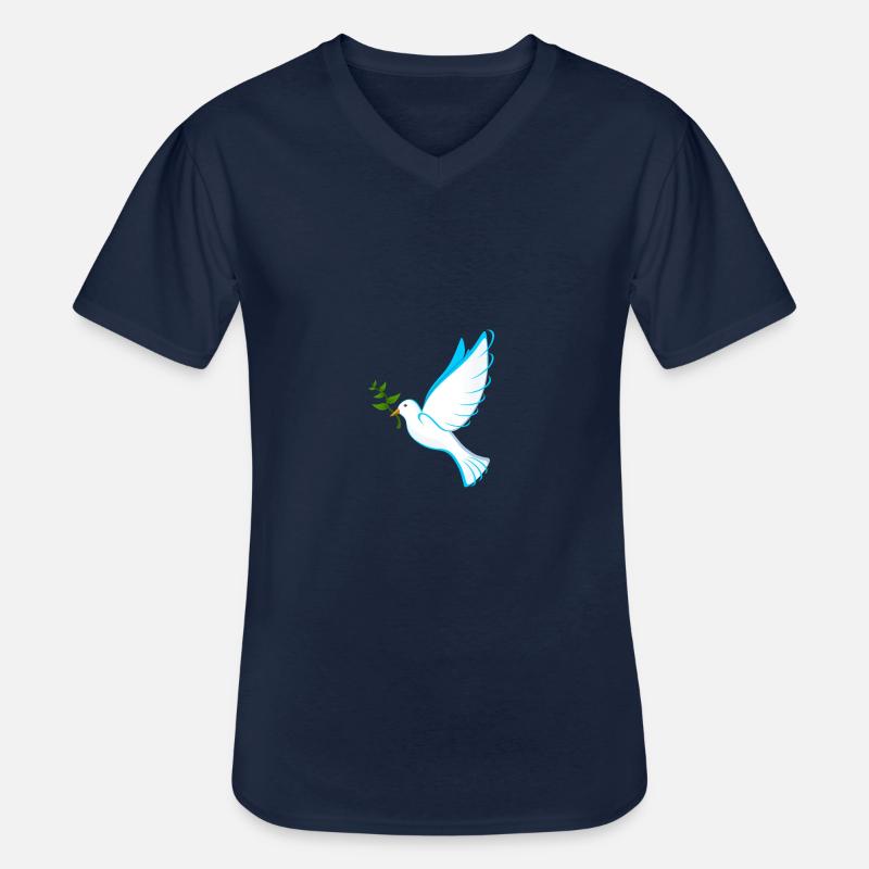 Taube des Friedens - Männer-T-Shirt mit V-Ausschnitt - Navy