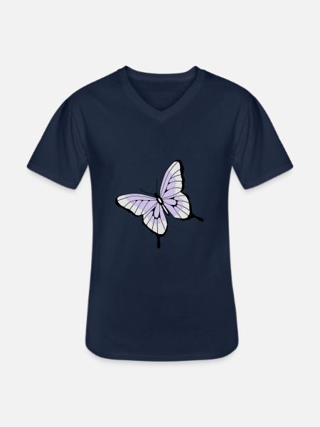 Schmetterling - Männer-T-Shirt mit V-Ausschnitt - Navy