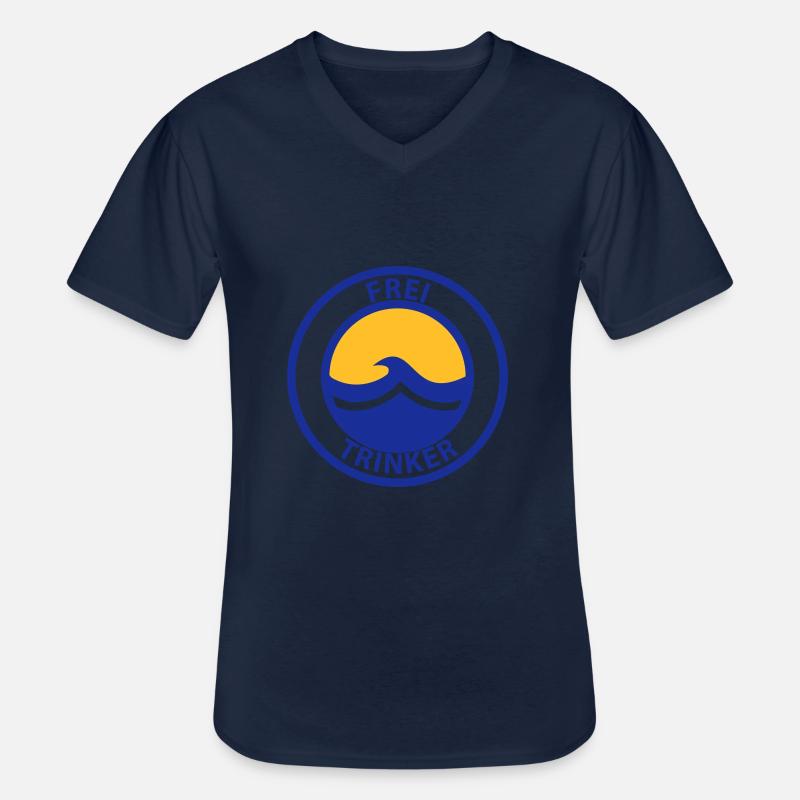Freitrinker - Männer-T-Shirt mit V-Ausschnitt - Navy