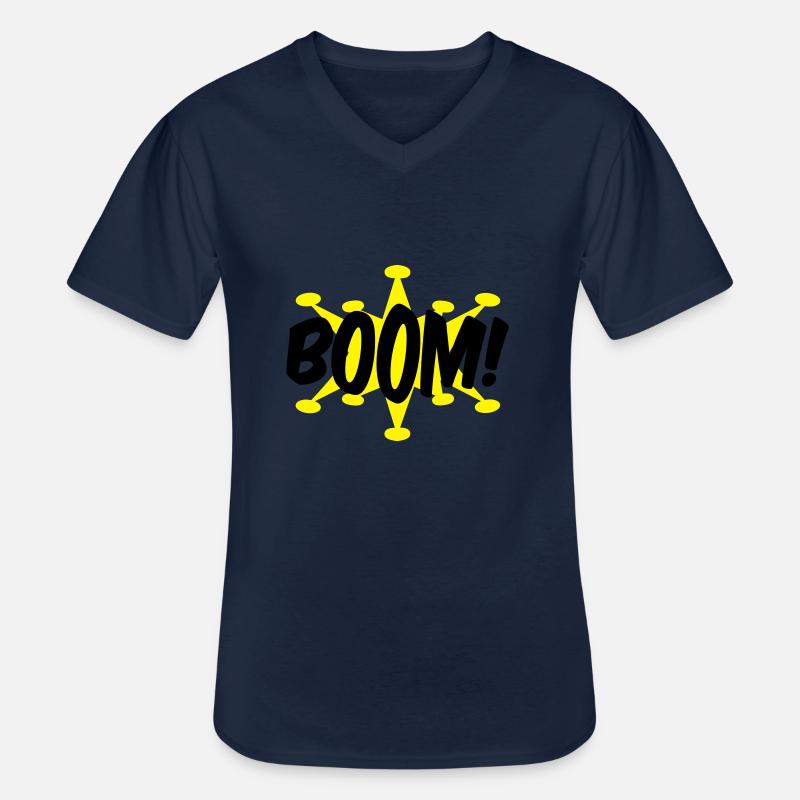 comic - Männer-T-Shirt mit V-Ausschnitt - Navy