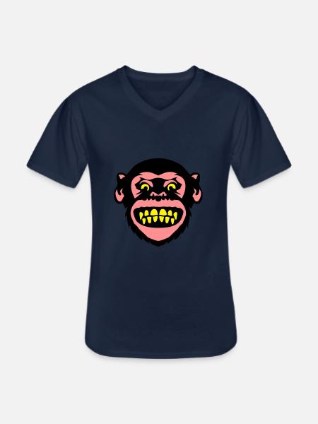 monkey monkey grimace 8 - Men's V-Neck T-Shirt - navy