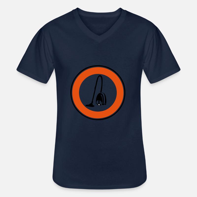 Staubsauger verboten Panel - Männer-T-Shirt mit V-Ausschnitt - Navy