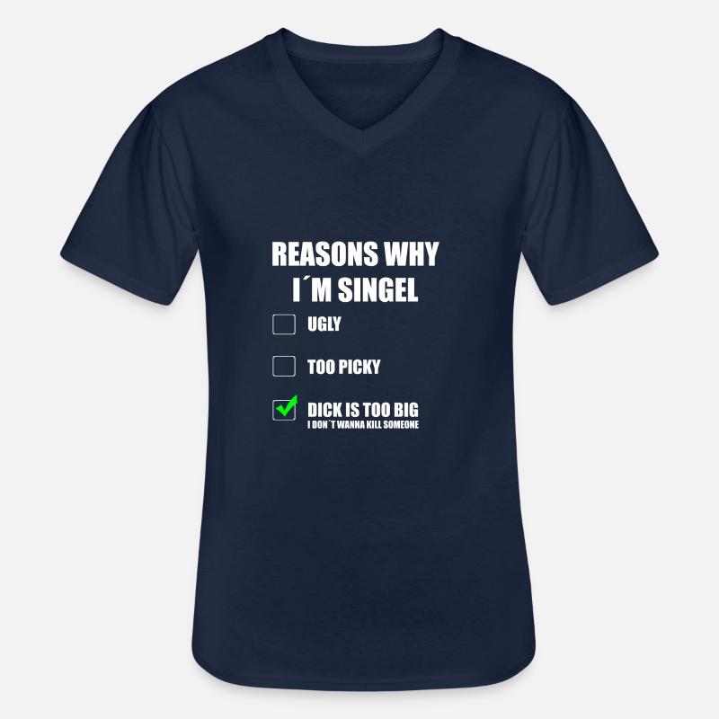 ich bin Singel - Männer-T-Shirt mit V-Ausschnitt - Navy
