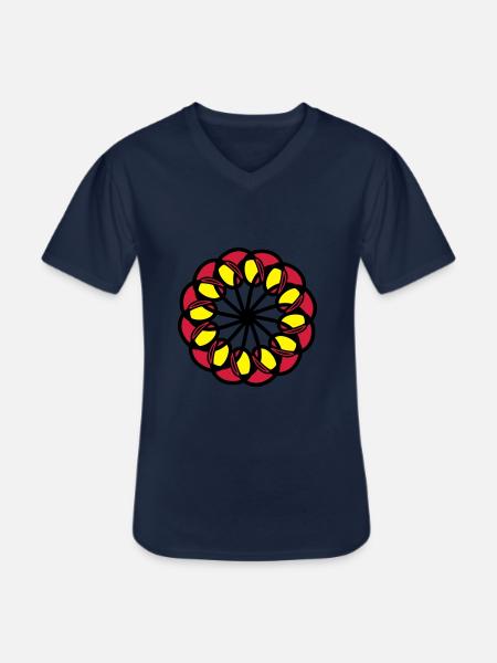 mandala - Männer-T-Shirt mit V-Ausschnitt - Navy