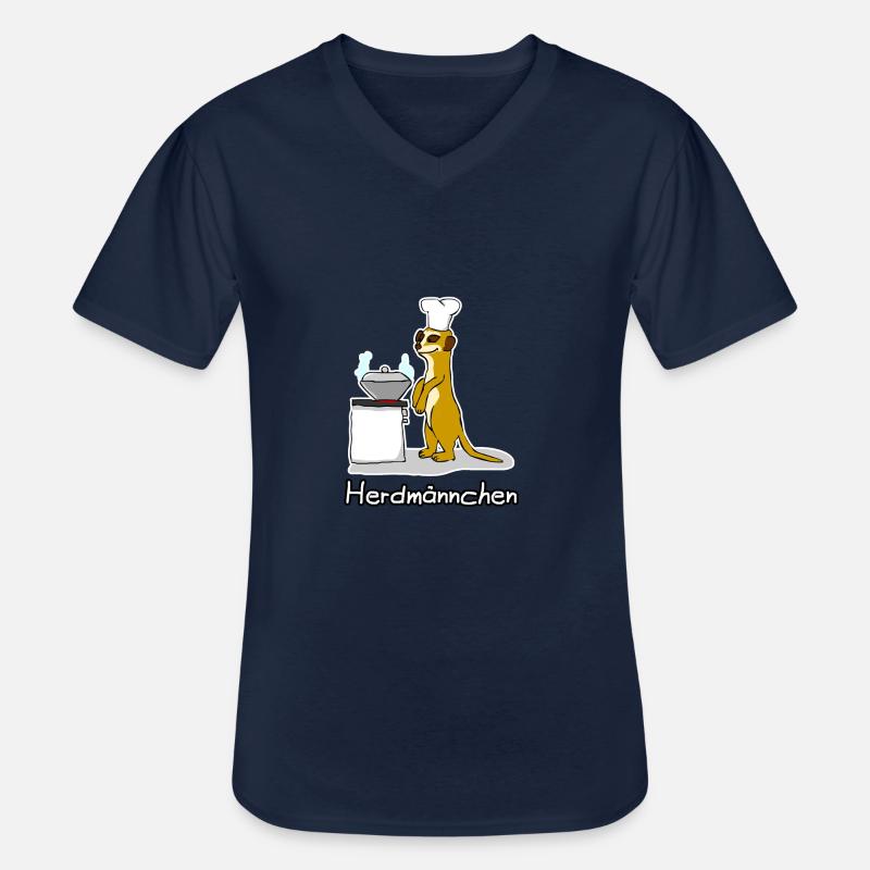 Herdmännchen - Männer-T-Shirt mit V-Ausschnitt - Navy