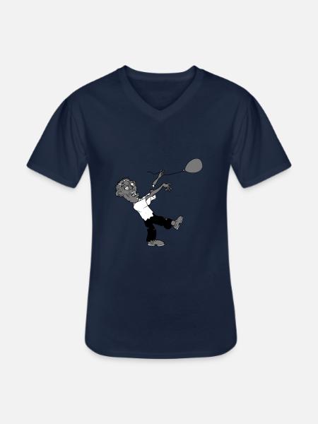 Zombie loses balloon - Men's V-Neck T-Shirt - navy