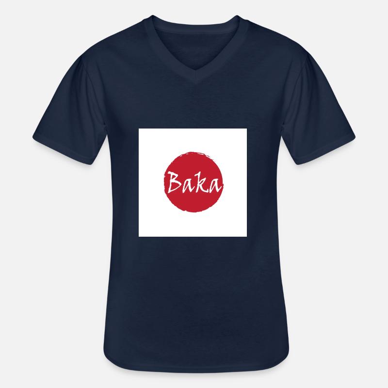 Baka (Idiot) - Männer-T-Shirt mit V-Ausschnitt - Navy