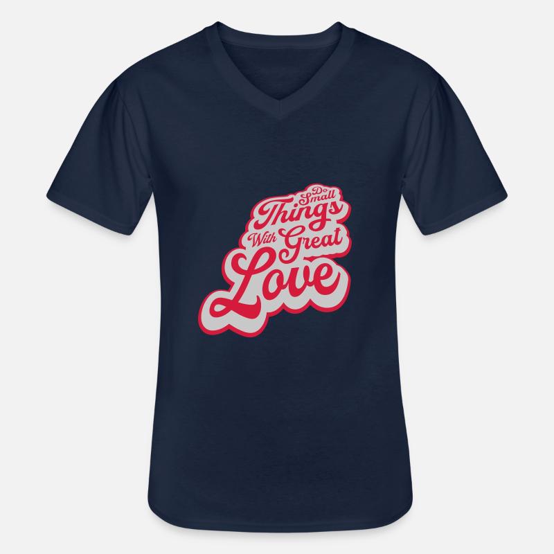 Zitat do small things - Männer-T-Shirt mit V-Ausschnitt - Navy