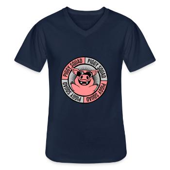 Équipe Ring Piggy Squad - T-shirt col V Homme - marine - Devant - AI Model Male 178 dark (178cm)