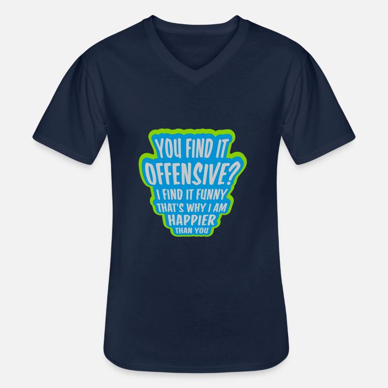You find it offensive - Männer-T-Shirt mit V-Ausschnitt - Navy