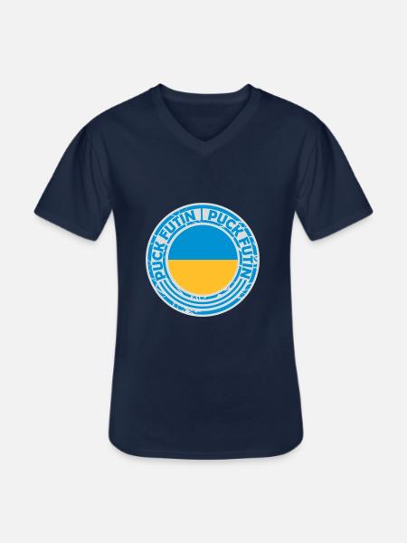 Conception du logo Puck Futin - T-shirt col V Homme - marine