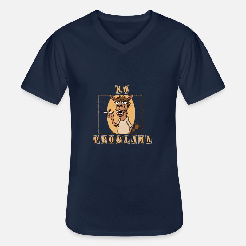 No Problama Geschenk - Männer-T-Shirt mit V-Ausschnitt - Navy