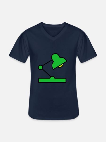 Desk lamp - Men's V-Neck T-Shirt - navy