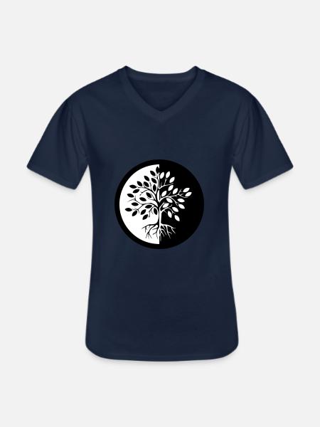 TREE OF LIFE - Men's V-Neck T-Shirt - navy