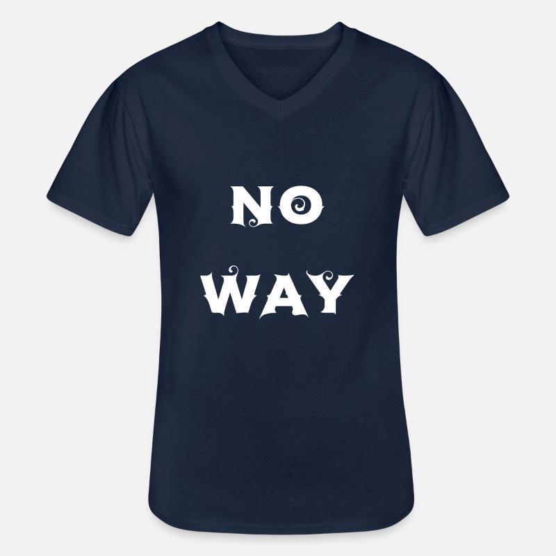 No Way - Männer-T-Shirt mit V-Ausschnitt - Navy