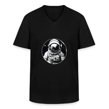 Astronaut - Männer-T-Shirt mit V-Ausschnitt - Schwarz - Vorne - AI Model Male 178 dark (178cm)
