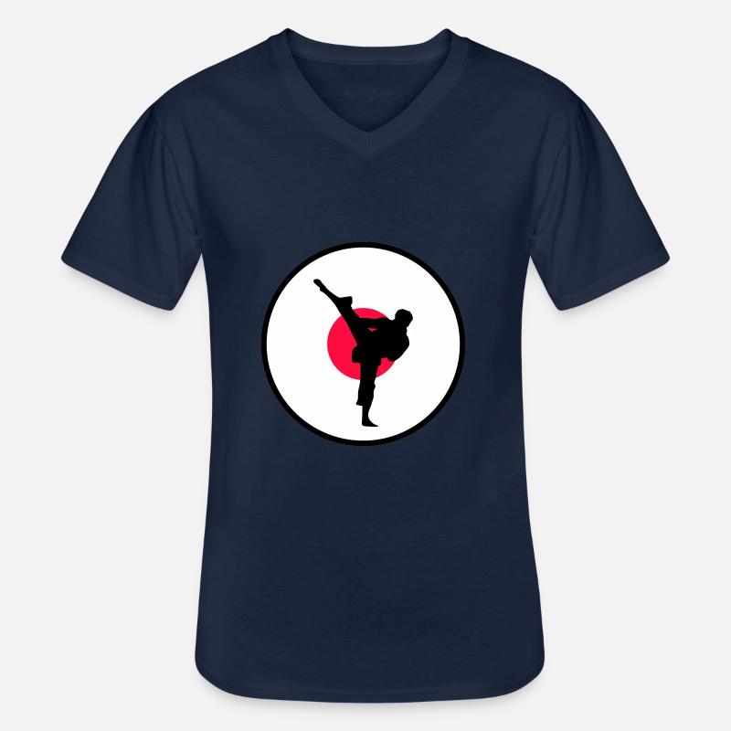 karate japan - Männer-T-Shirt mit V-Ausschnitt - Navy