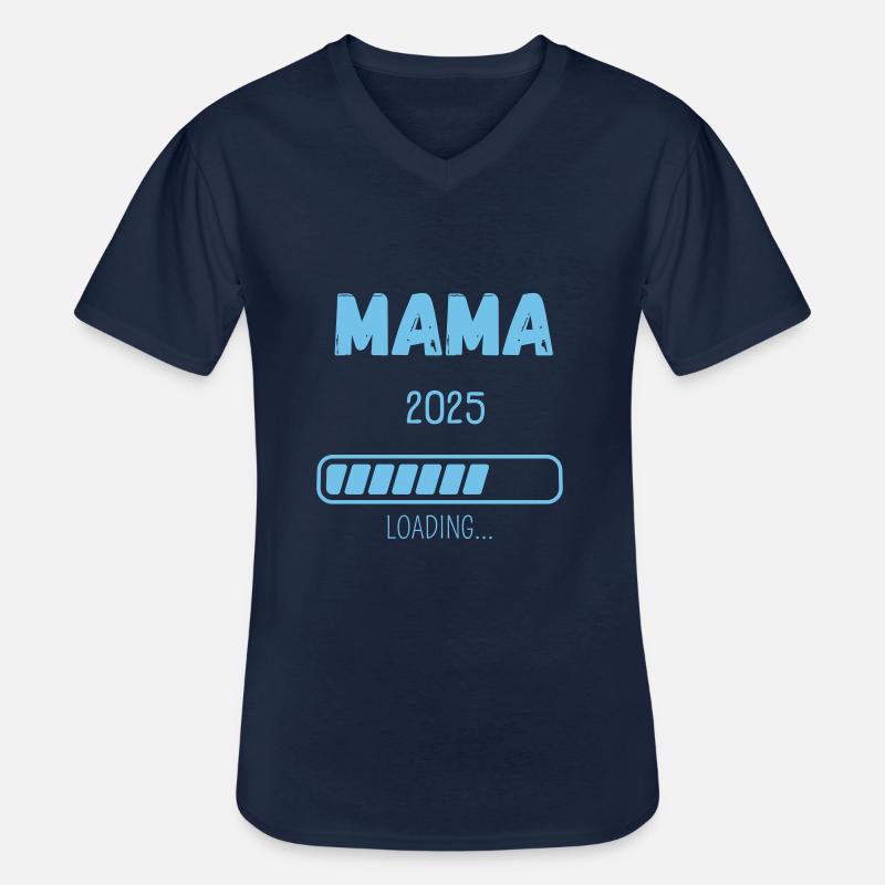 MAMA 2025 LOADING... - Männer-T-Shirt mit V-Ausschnitt - Navy