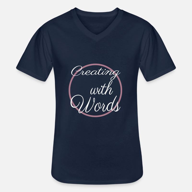 writing inspiration statement innovative ideas - Männer-T-Shirt mit V-Ausschnitt - Navy